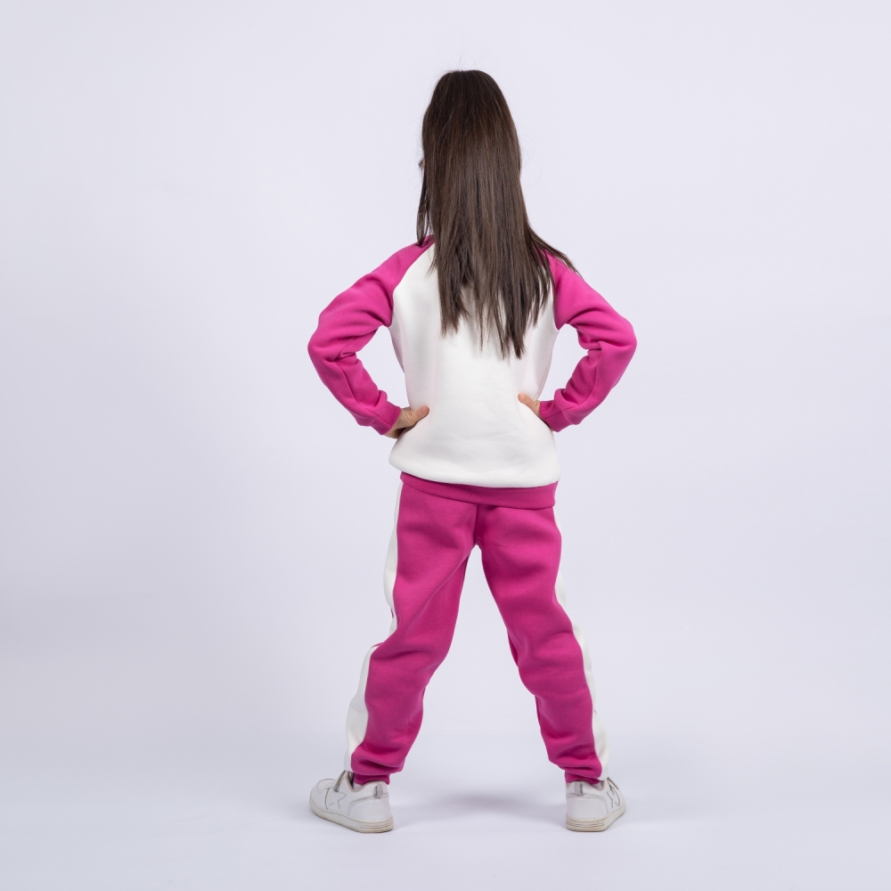 314-М. Свитшот + Штаны, малина, хлопок 65%, 35% ПЭ, 3-х нитка (начес) 80,86,92