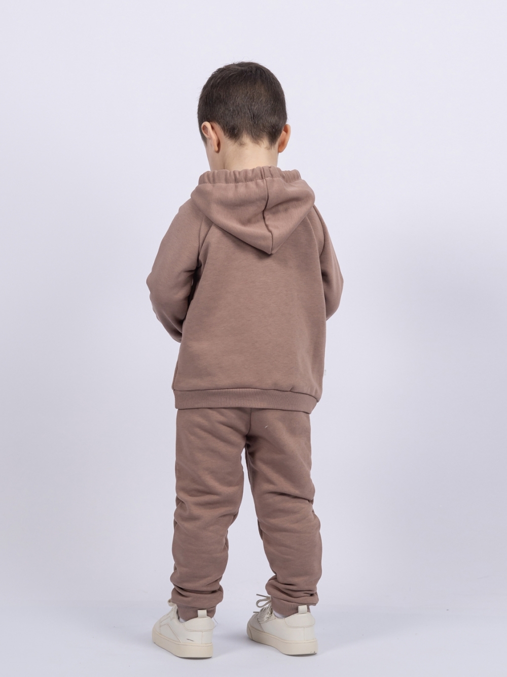 311-Ш. Свитшот с капюшоном + Штаны, хлопок 65%, 35% ПЭ, 3-х нитка ( без начеса) шоколад 80,86,92