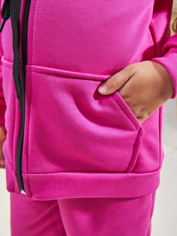 328-Ф. Костюм детский на молнии, фуксия, хлопок 65%, 35% ПЭ, 3-х нитка без начеса 98,104,110,116