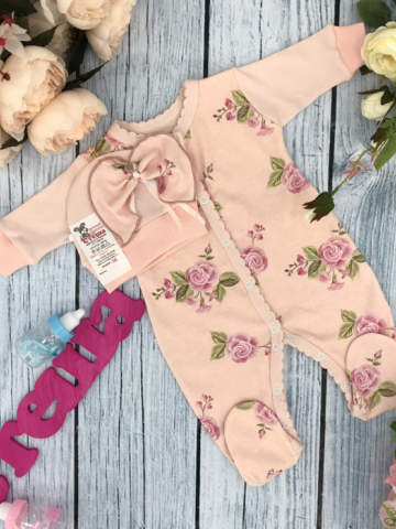 Купить оптом 222. Комбинезон "Роза", хлопок 100 % интерлок в Пятигорске