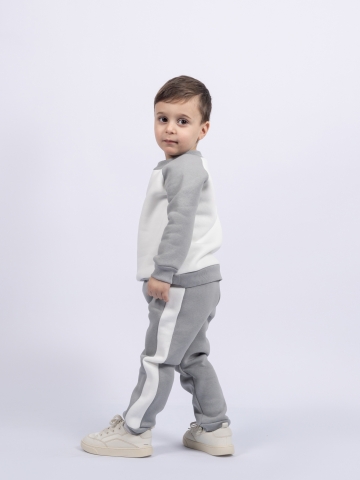 314-СЕР Свитшот + Штаны, серый, хлопок 65%, 35% ПЭ, 3-х нитка (начес) 80,86,92,98,104